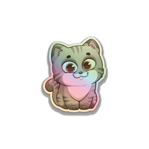 Anime Kitten Holographic Sticker