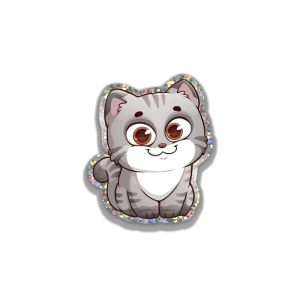 Anime Kitten Glitter Sticker