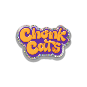 Chonk Cats Logo Glitter Sticker