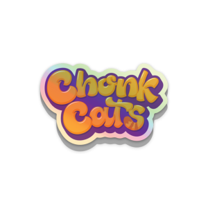 Chonk Cats Logo Holographic Sticker