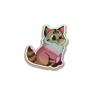 Maine Coon Chonker Cat Holographic Sticker