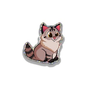 Maine Coon Chonker Cat Glitter Sticker