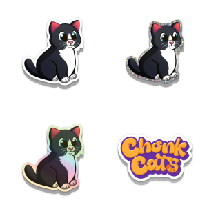 Tuxedo Chonker Cat Sticker Pack