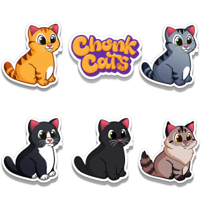 Chonk Cats Vinyl Sticker Pack 01